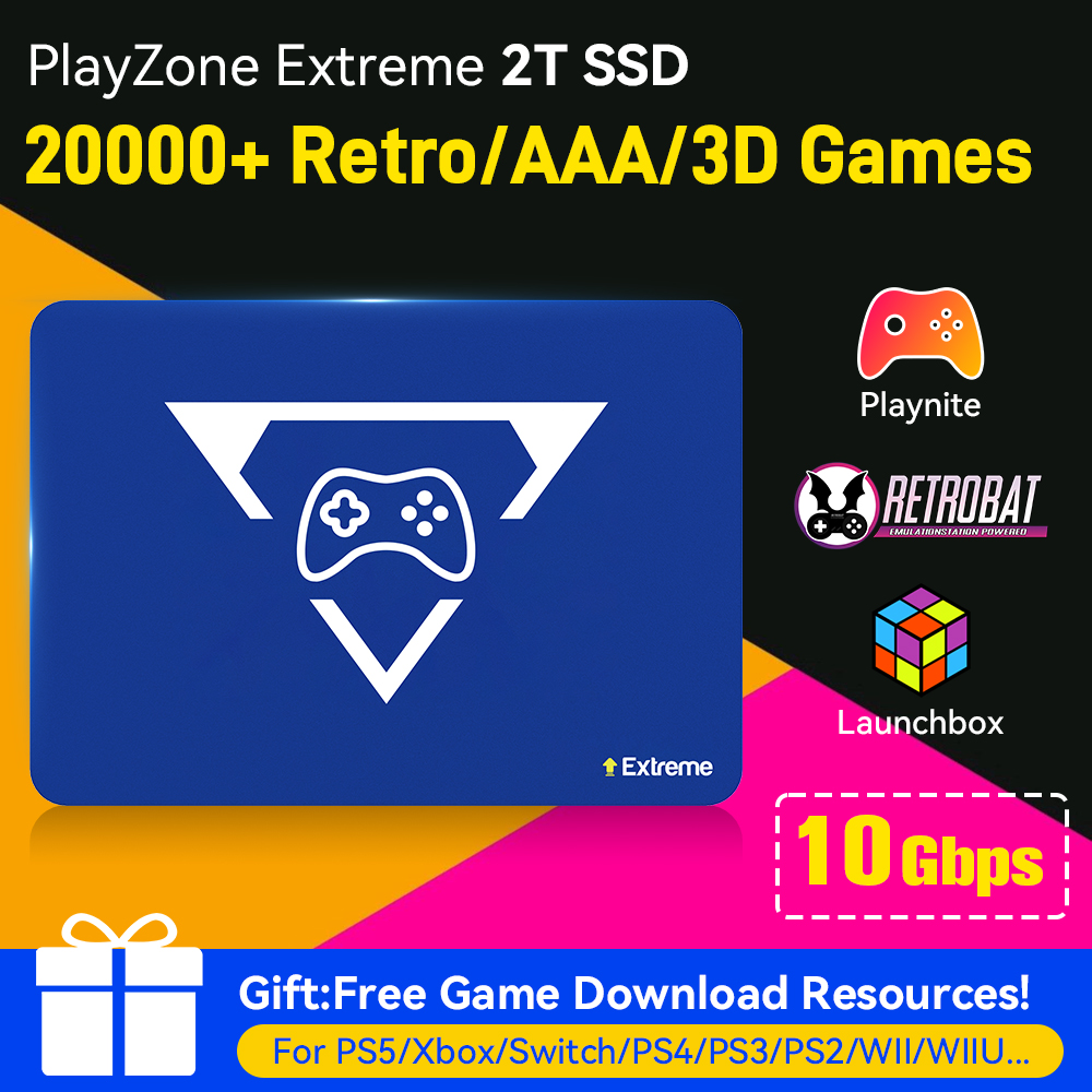 Gaming Console Video Game - 2TB Gaming Emulation Hard Drive With