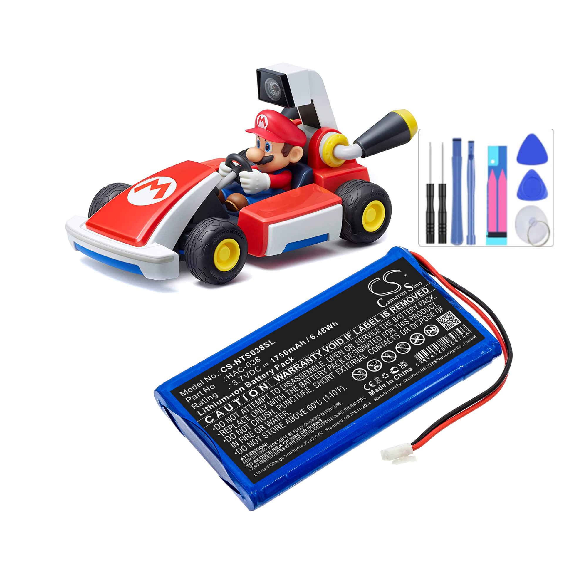 Gaming Console Mario - Game Console Battery For Nintendo:Mario Kart