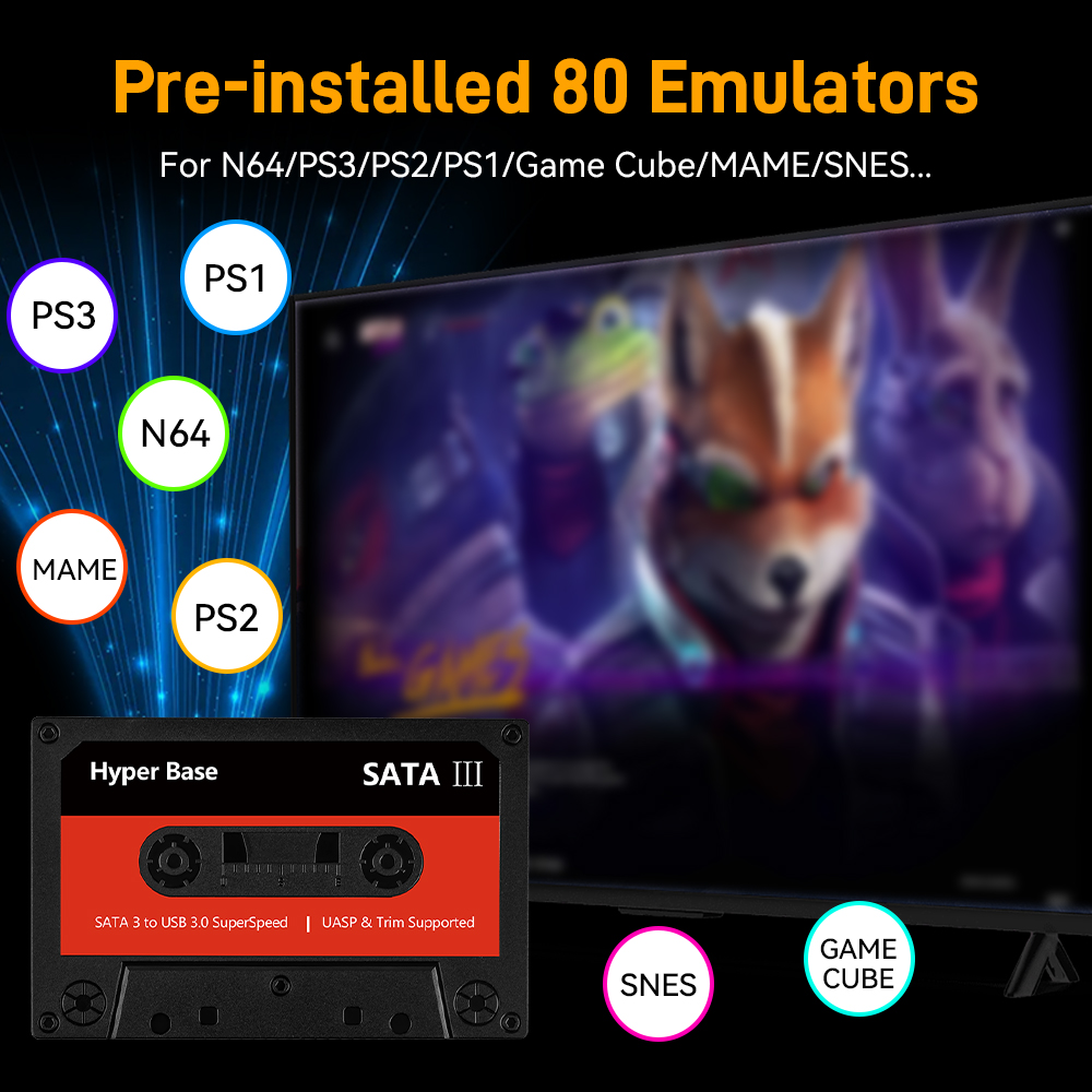 Batocera 500G/2T Emulator Game - مراجعة Gaming Console Video Game وسعره