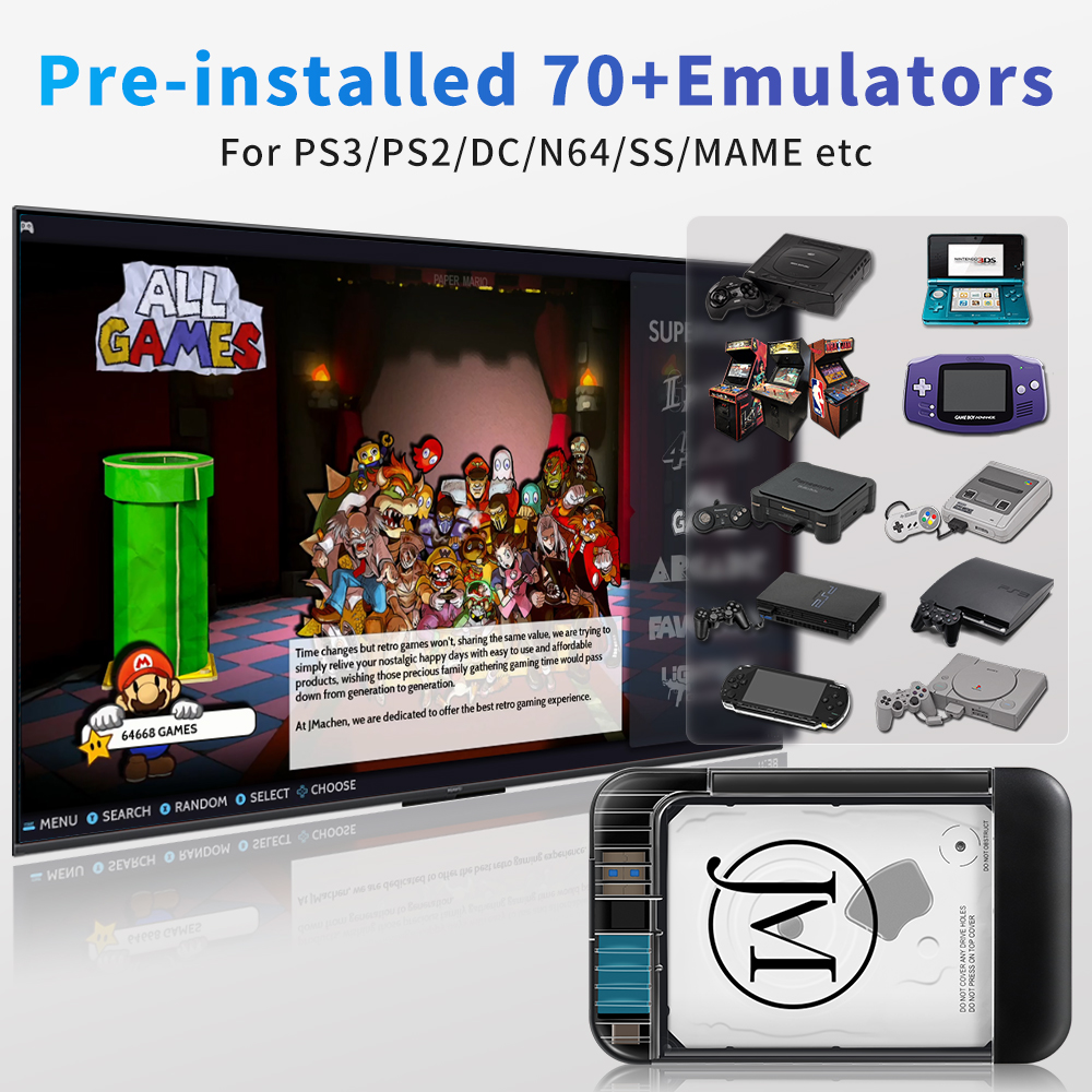 RETROBAT Portable 500G Gaming  - مراجعة Gaming Console Video Game وسعره