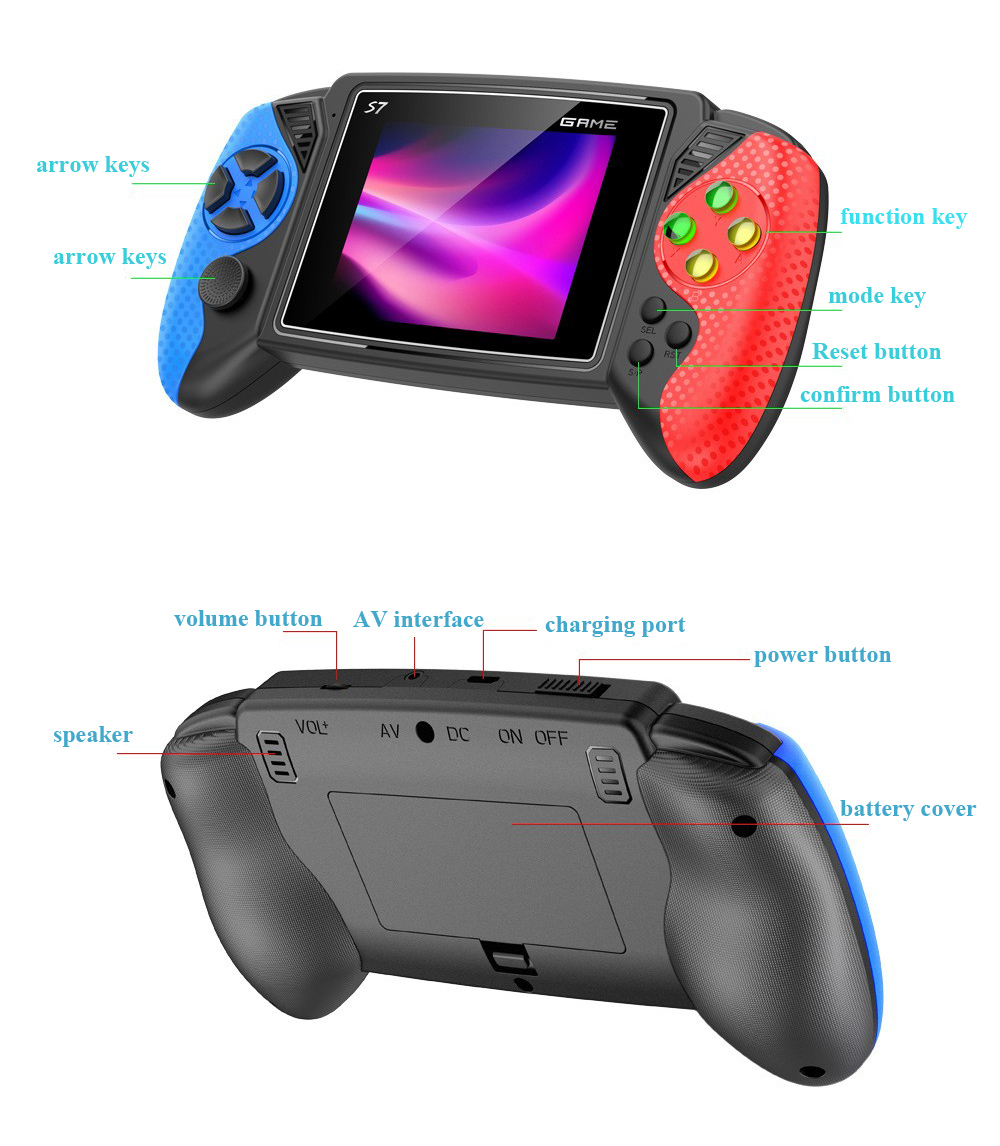 S7 Retro Handheld Game Console - مراجعة Gaming Console Video Game وسعره