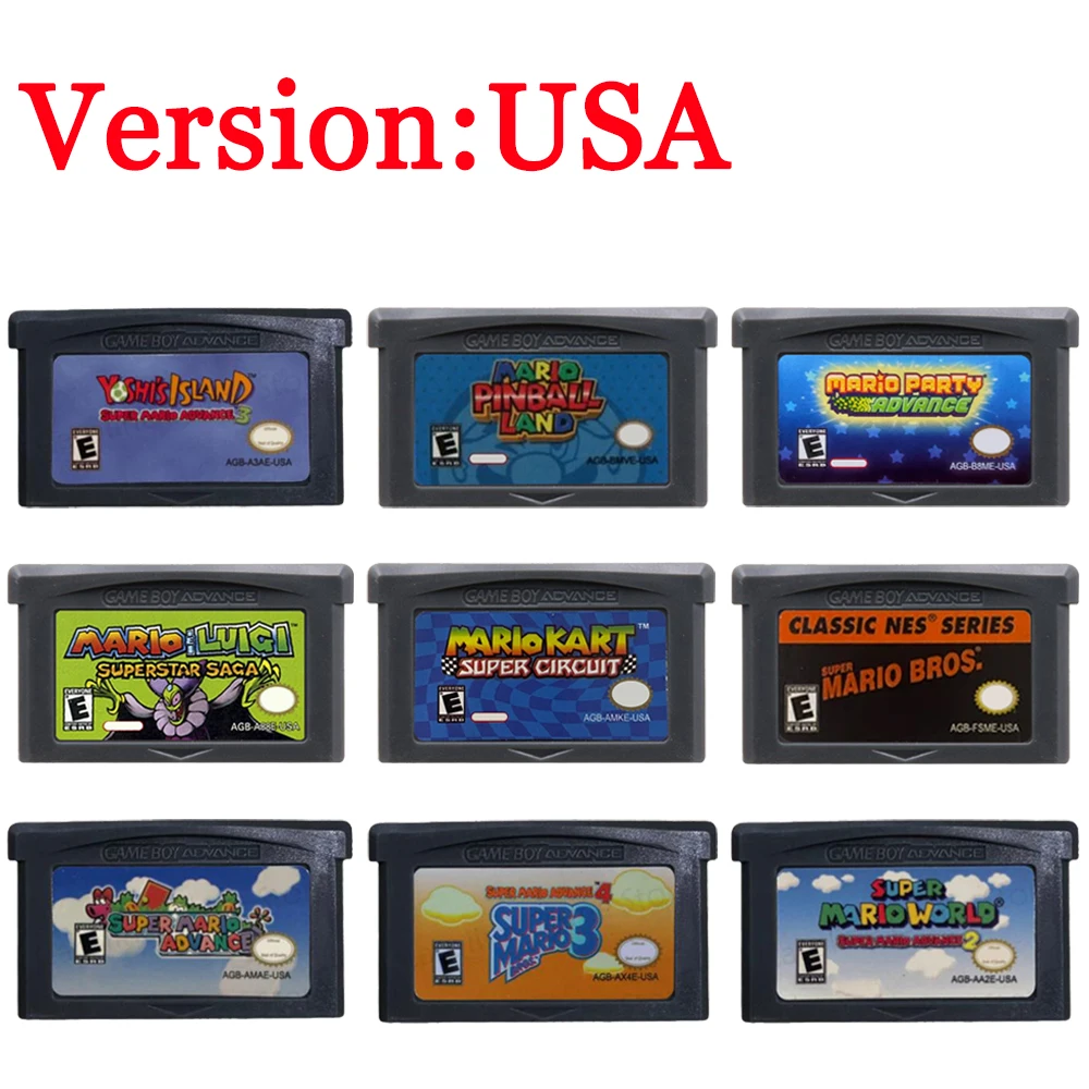 GBA Game Cartridge 32 Bit Vide - مراجعة Gaming Console Mario وسعره