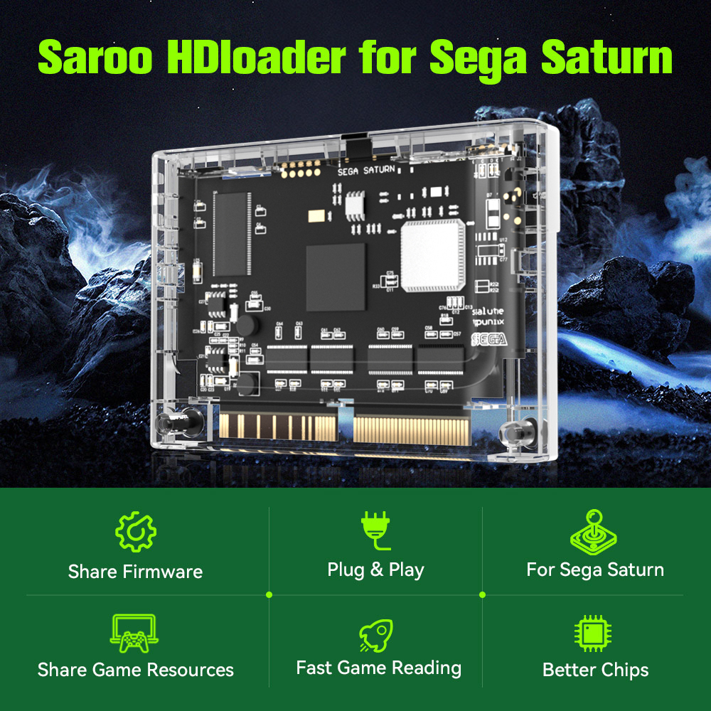 SAROO SS HDLoader For Sega Sat - مراجعة Gaming Console Video Game وسعره
