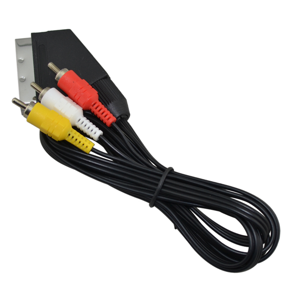 Scart Cable To 3 RCA AV TV Vid - مراجعة Gaming Console Video Game وسعره