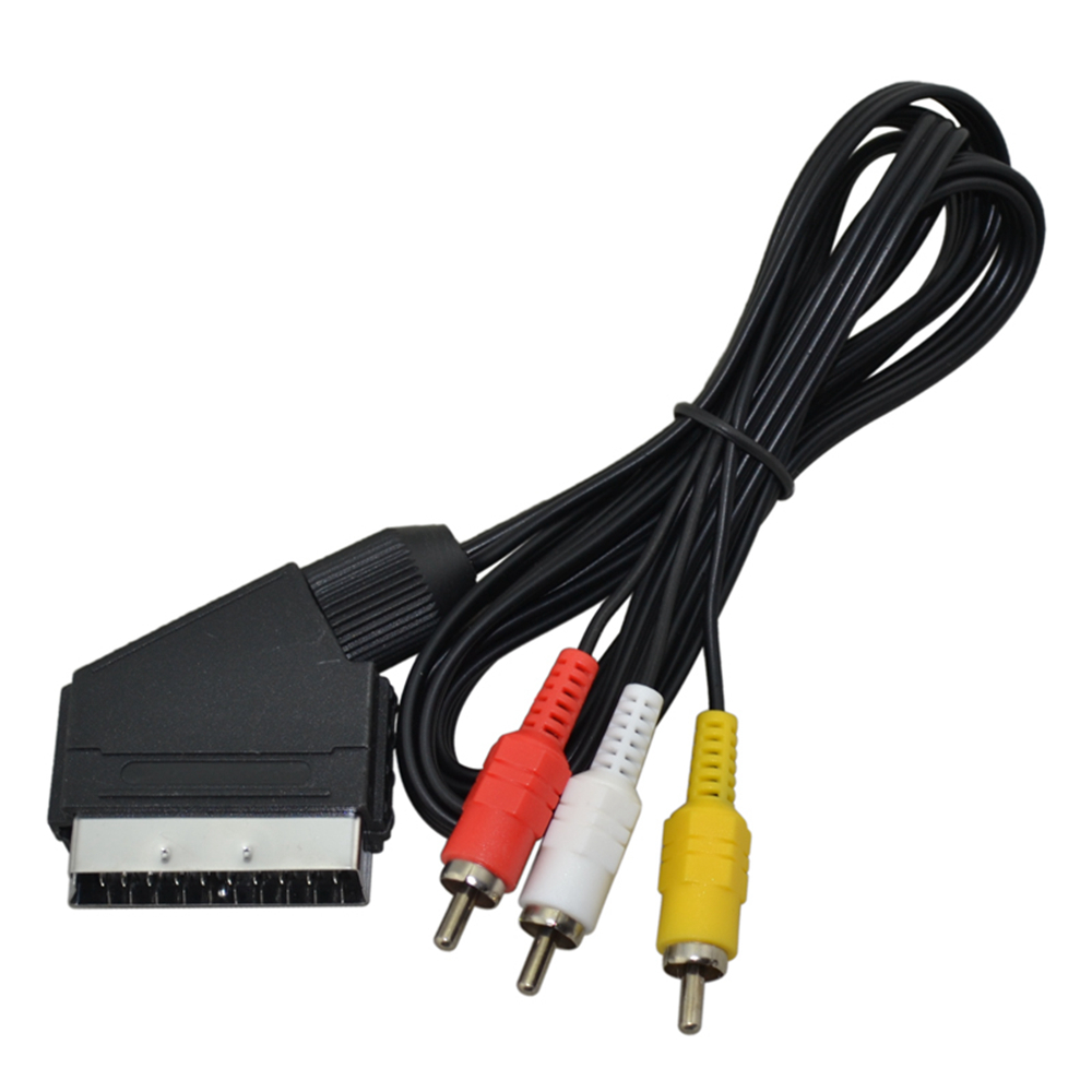 Scart Cable To 3 RCA AV TV Vid - مراجعة Gaming Console Video Game وسعره