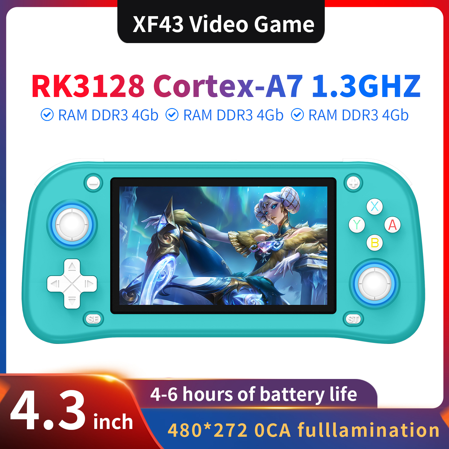 AISLPC XF43 4.3 inch Retro Han - مراجعة Gaming Console For 7 Year Old وسعره